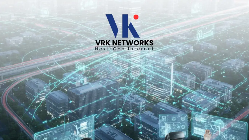 VRK Networks presenting high-speed fiber broadband solutions at Broadband Nation Expo 2025 in Navi Mumbai.